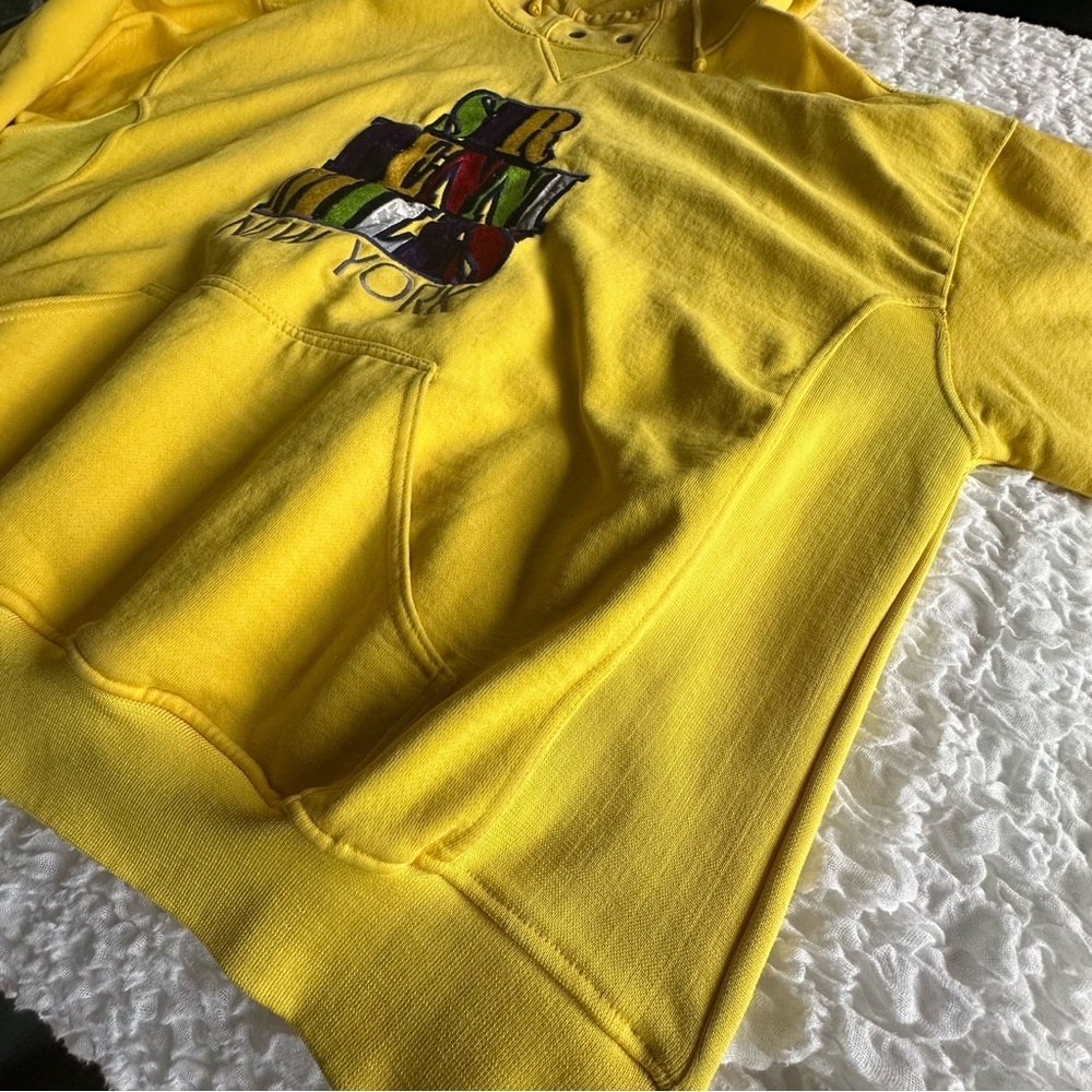 Sir Benni Miles Vintage Y2K Hip Hop Hoodie Yellow XL - Picture 9 of 16